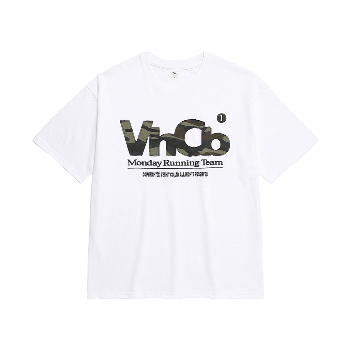 벤힛 MRT 카모 아플리케 반팔티 화이트(venhit MRT Camo Applique Cool Cotton Short Sleeved T-shirt White)