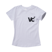 venhit VC Signature Embroidered Slim Fit Short Sleeve T-Shirt Dot White