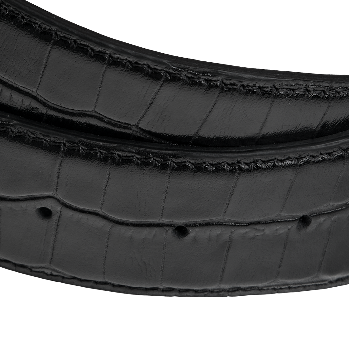 에모스탠스클럽 코어 벨트 크록 엠보스드 글로시 블랙(emostanceclub Core Belt Croc Embossed Glossy Black) - 3