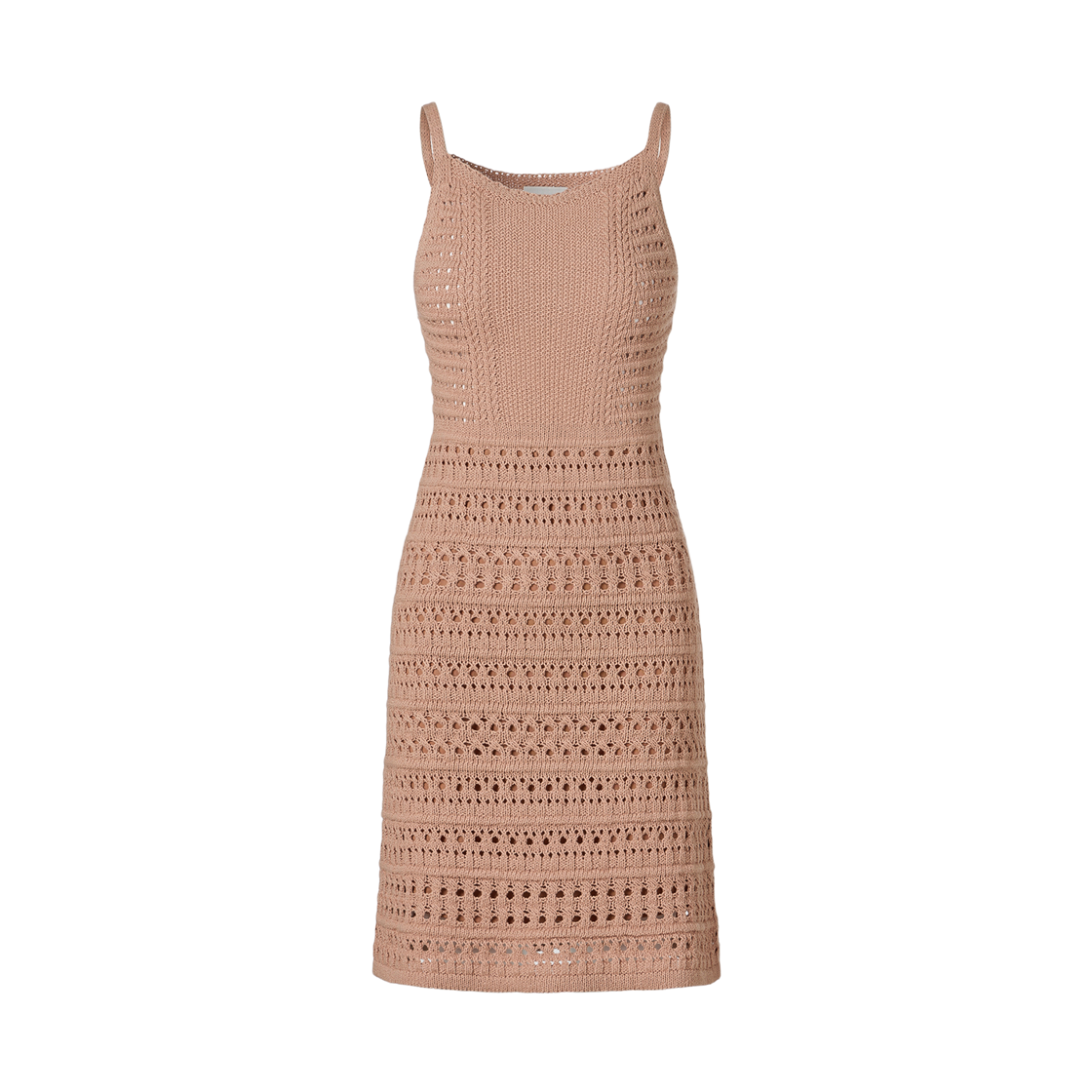 (W) 쿠메 크로셰 미니 드레스 피치((W) KUME Crochet Mini Dress - Peach)