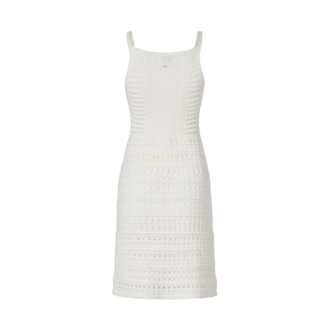 (W) 쿠메 크로셰 미니 드레스 화이트((W) KUME Crochet Mini Dress - White) - 2