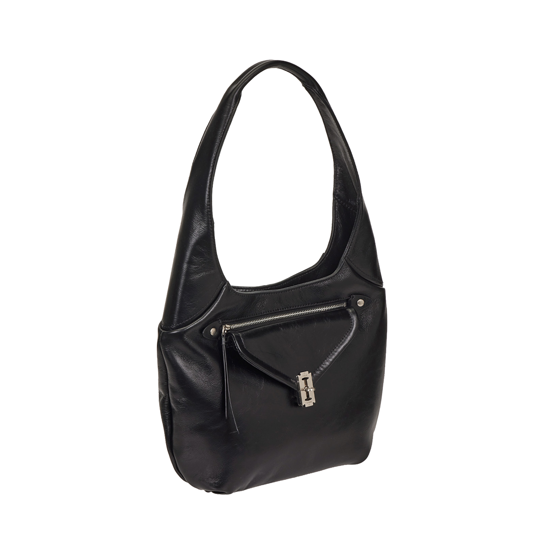 분크 오캄 쉘 빈티지 호보 미듐 블랙(vunque Occam Shell Vintage Hobo M Black)