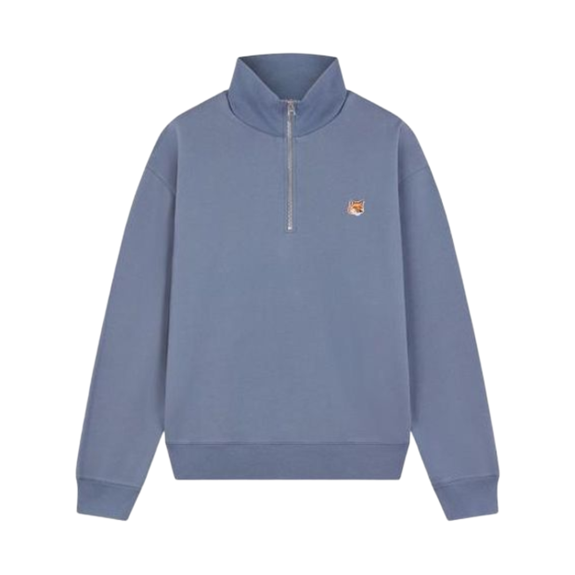 MM00314KM0001-P154 Maison Kitsune Zip-Up Sweatshirt Moonlight Blue