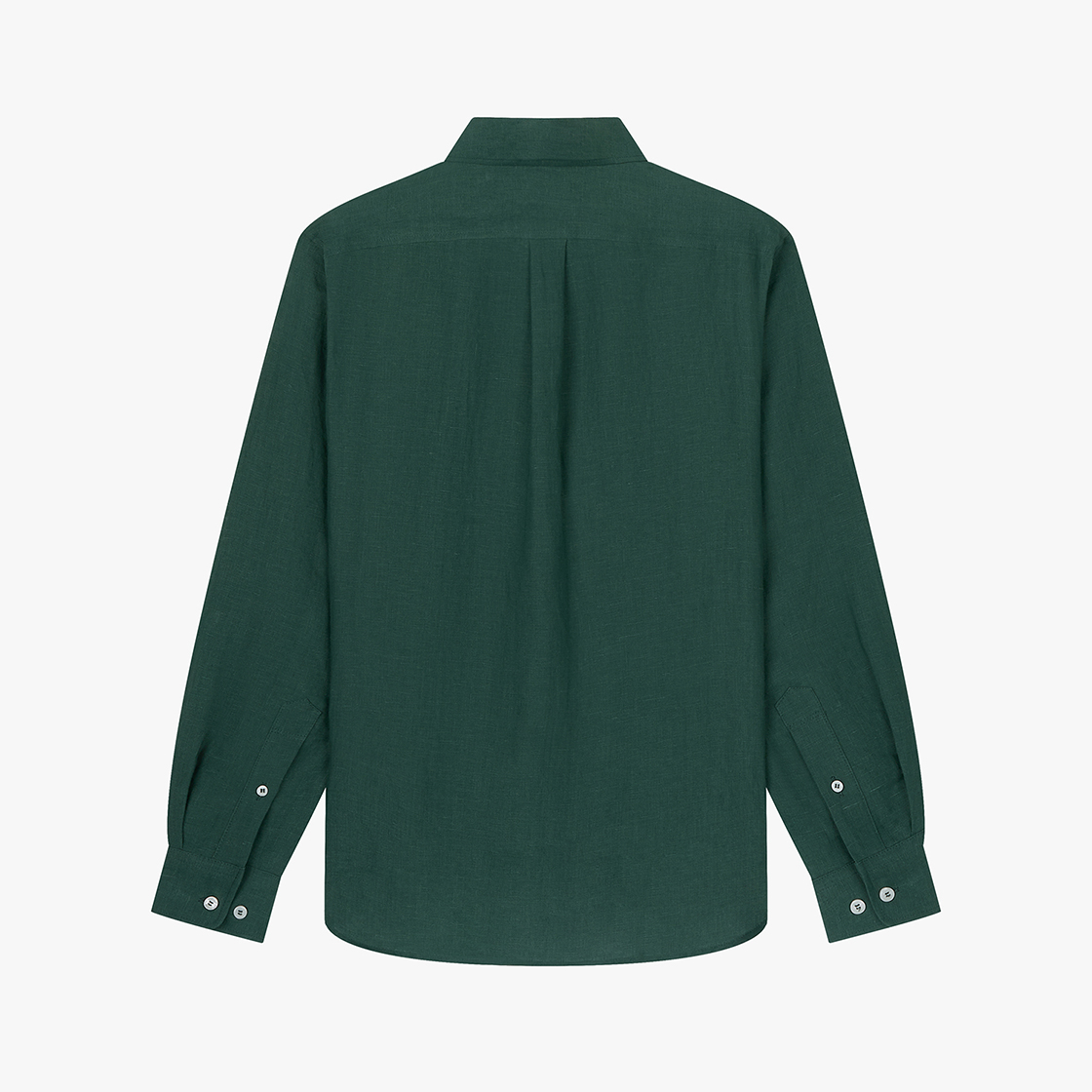 스트레인저 레귤러 핏 플레인 린넨 셔츠 그린(Stranger Regular Fit Plain Linen Shirt (Green)) - 2