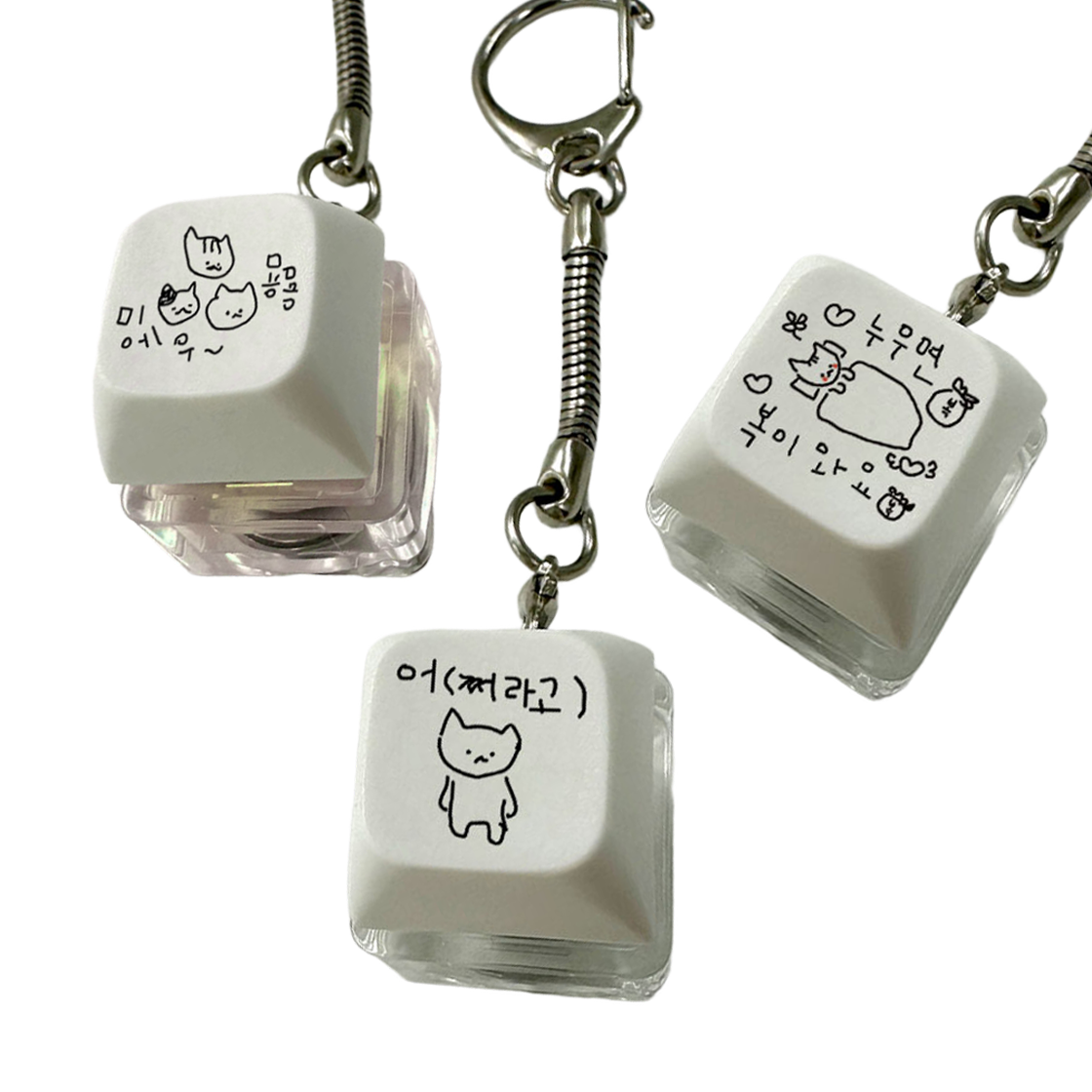 위드썸 마라 고앵이 LED 키캡 키링(1구)(Withsome Mara Goaeng-i Keycap Keyring (Single Key))