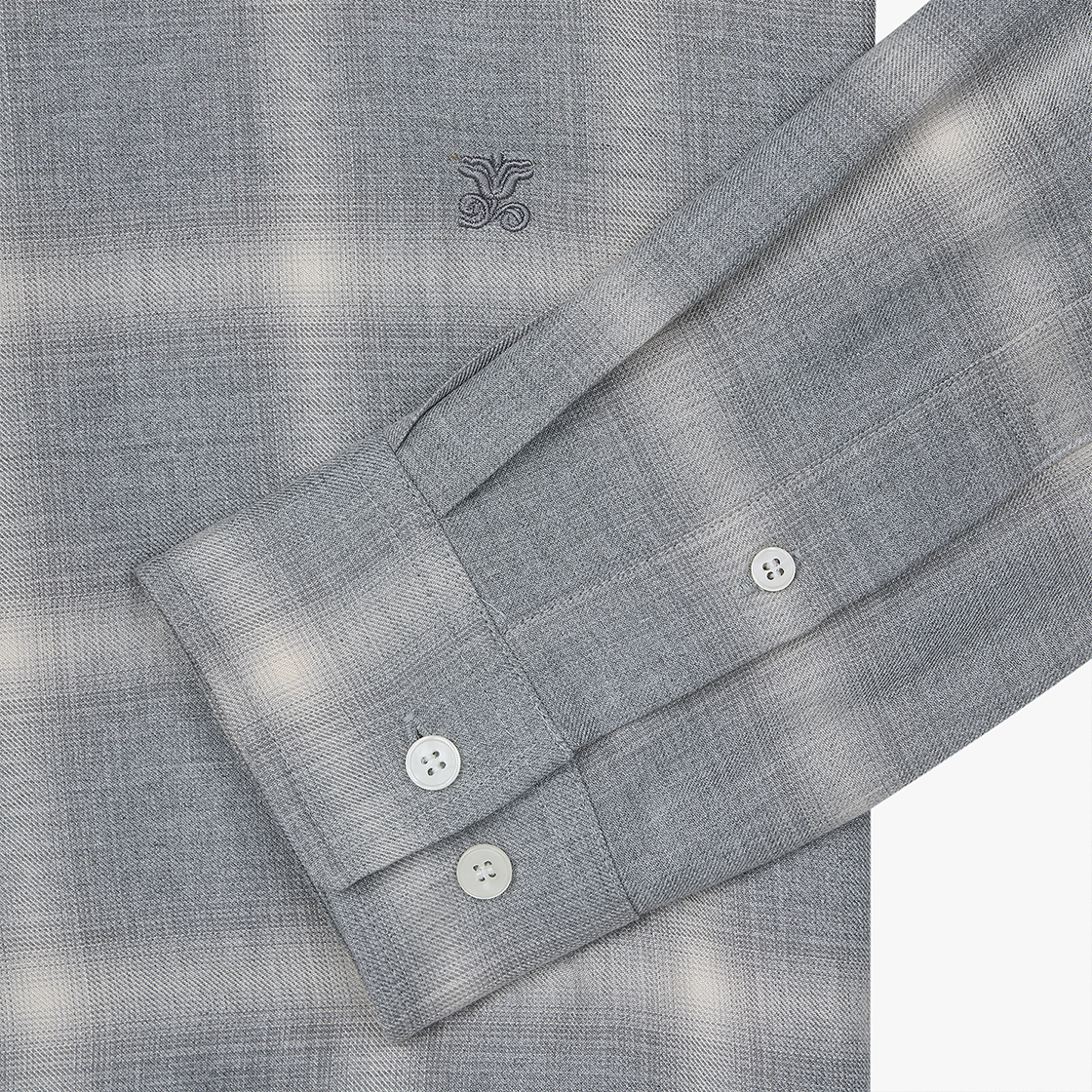 스트레인저 와이드 핏 레이온 셔츠 라이트 그레이(Stranger Wide Fit Rayon Shirt (Light Gray)) - 4