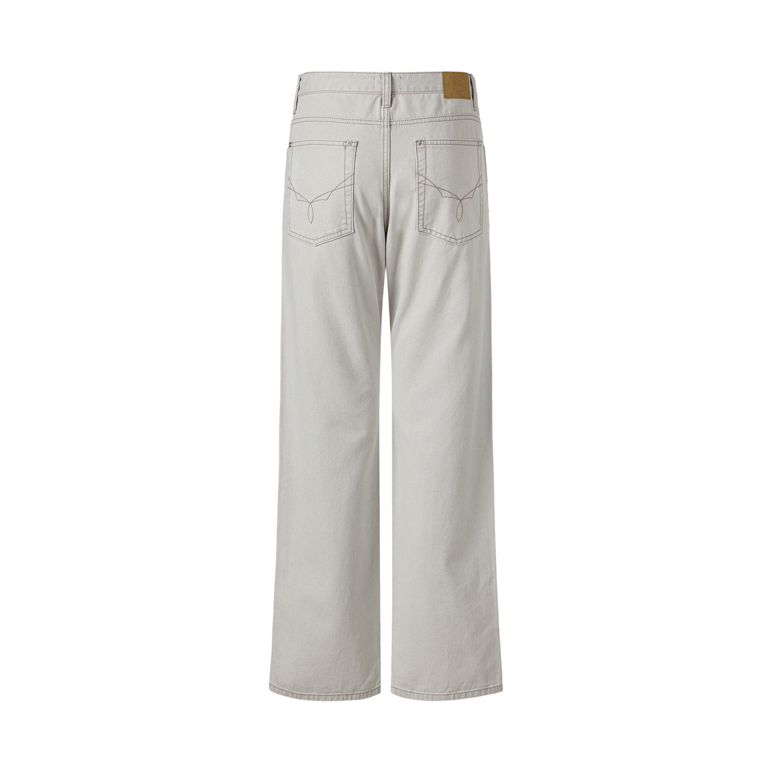 쿠메 사이드 스터디드 그레이 데님 팬츠 라이트그레이(KUME Side Studded Grey Denim Pants - Lightgray) - 2