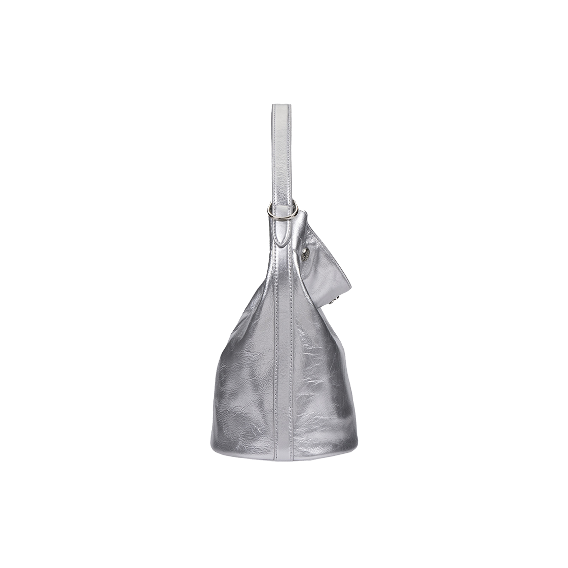 분크 퍼펙 버튼 업 플로우 호보 미듐 실버(vunque Perfec Button Up Flow Hobo M Silver) - 5