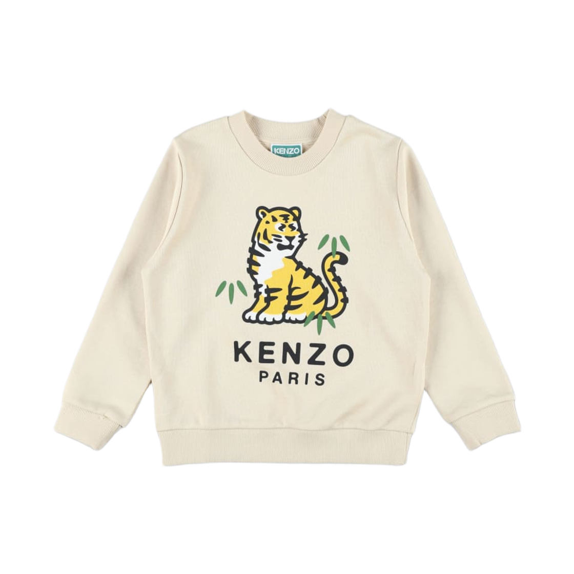 K61879-255 (Kids) Kenzo Kotora Tiger Sweatshirt Beige