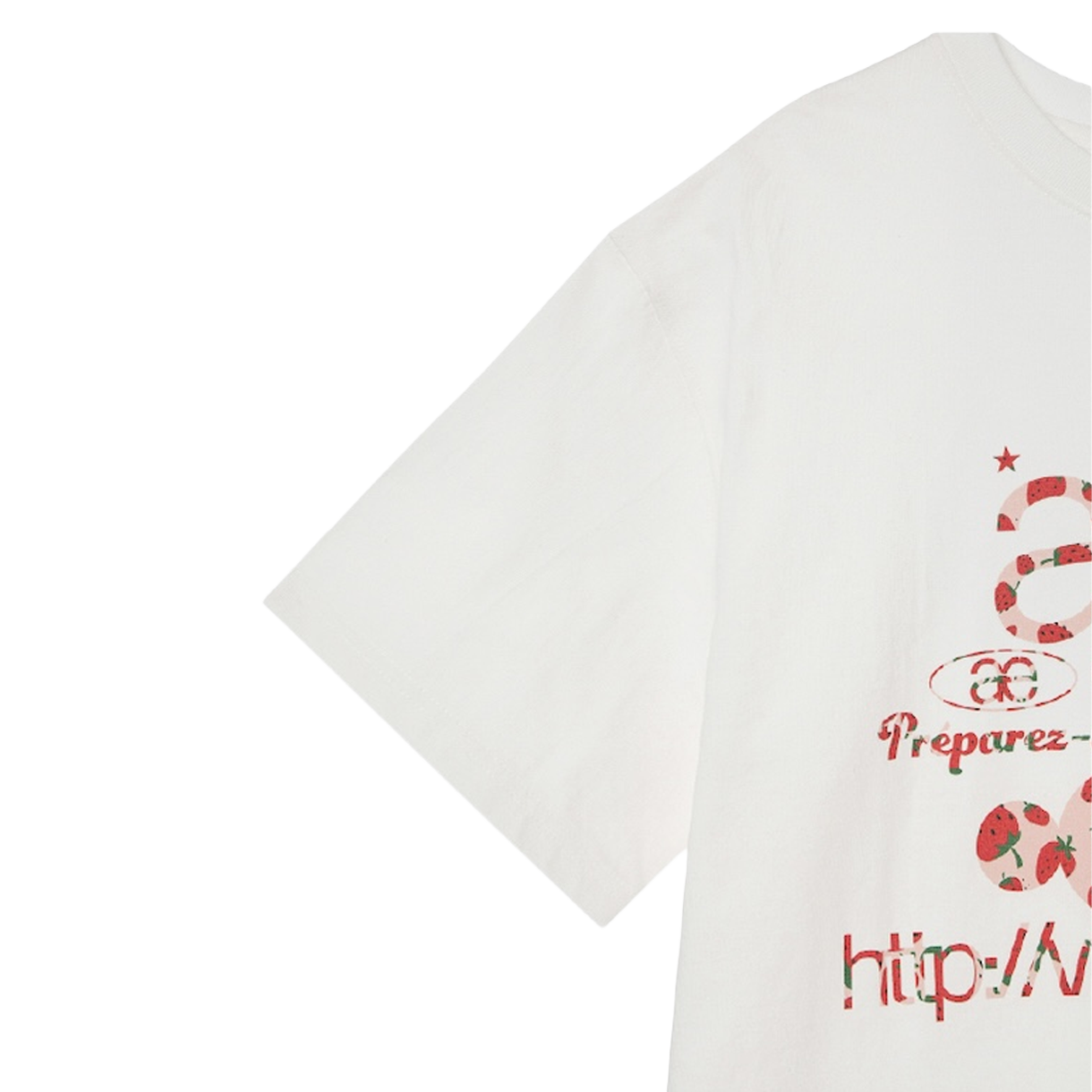 [오프라인 전용] 에이이에이이 우먼 웹 로고 티셔츠 스트로베리 - 26FW([오프라인 전용] AEAE Women Web Logo T-Shirts Strawberry - 26FW) - 4
