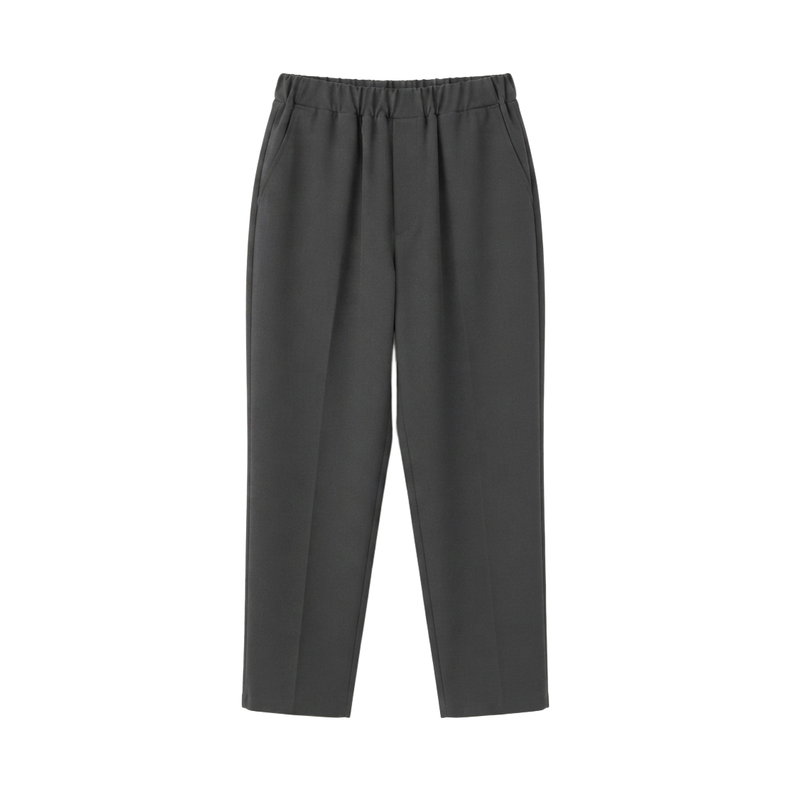 GW3942-차콜 GCLIP Gclip Waist Banding Straight Loose Fit Slacks Charcoal