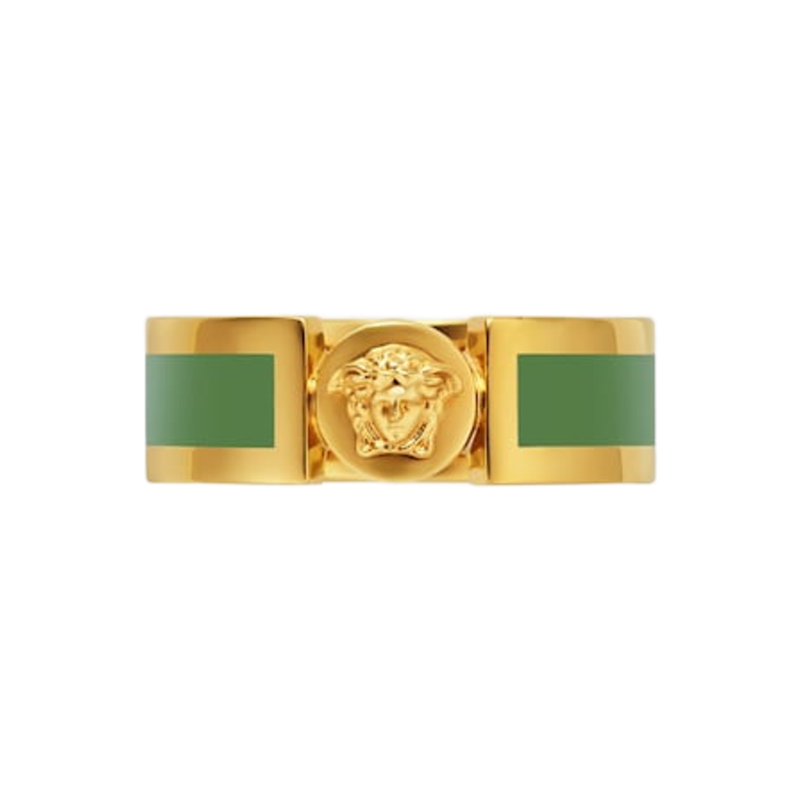 1022331-1A00638-4JQY0 Versace Icon Ring Green Gold