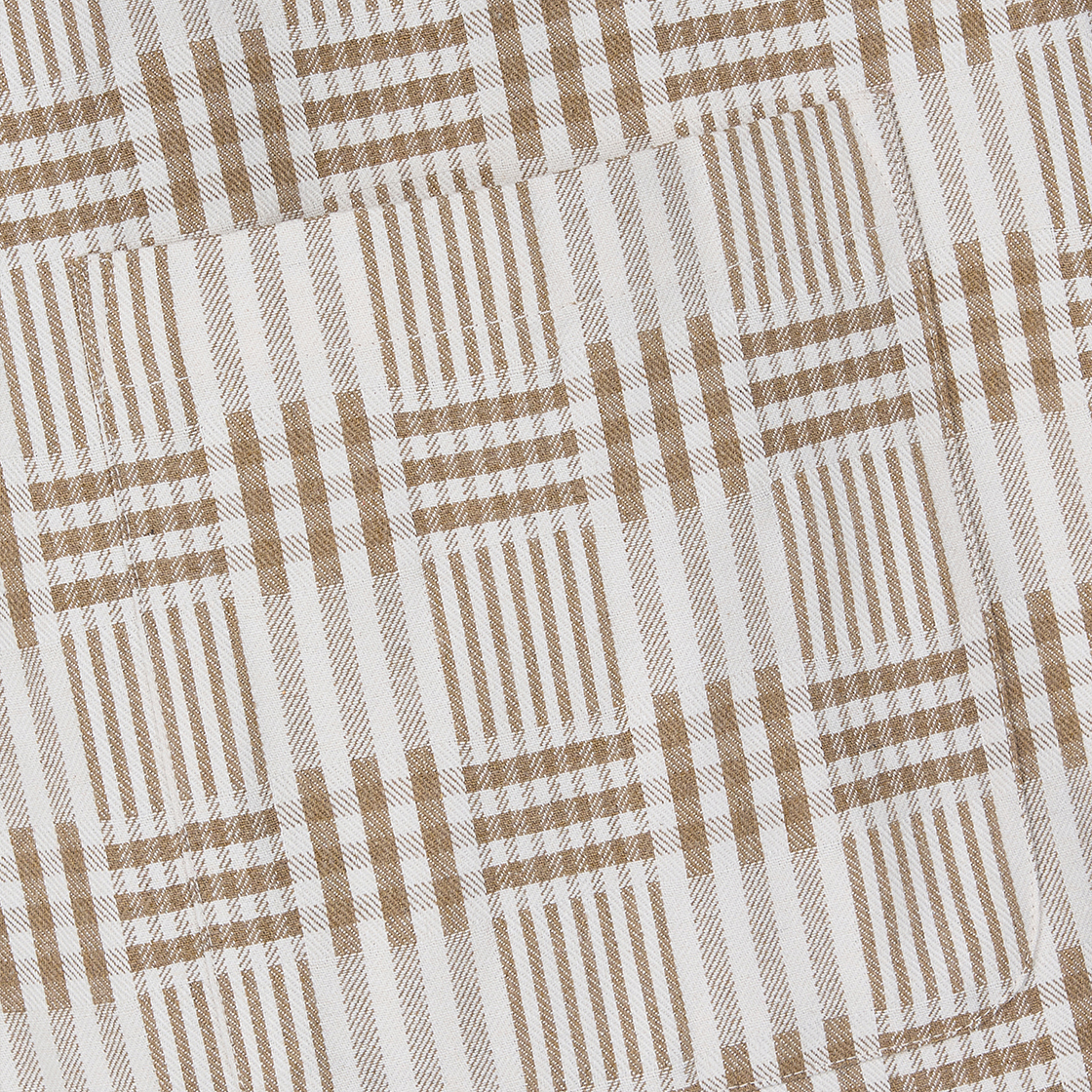 스트레인저 릴렉스 핏 코튼 플래드 셔츠 체크 베이지(Stranger Relaxed Fit Cotton Plaid Shirt (Check Beige)) - 5