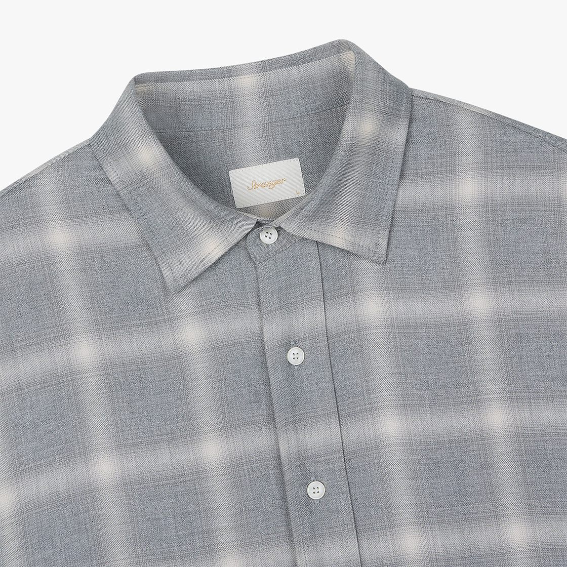 스트레인저 와이드 핏 레이온 셔츠 라이트 그레이(Stranger Wide Fit Rayon Shirt (Light Gray)) - 3