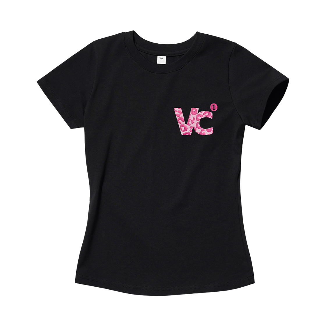 벤힛 VC 시그니처 자수 슬림 반팔티 LPD 블랙(venhit VC Signature Embroidered Slim Fit Short Sleeve T-Shirt LPD Black)