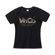 venhit MRT Applique Washed Slim Fit Short Sleeve T-Shirt Black