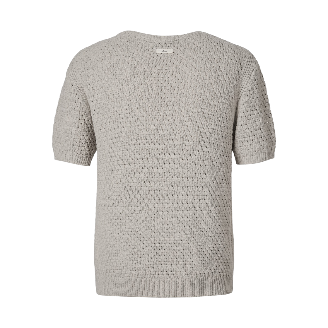 쿠메 와플 크로셰 숏 슬리브 니트 탑 그레이(KUME Waffle Crochet Short Sleeved Knit Top - Gray) - 2