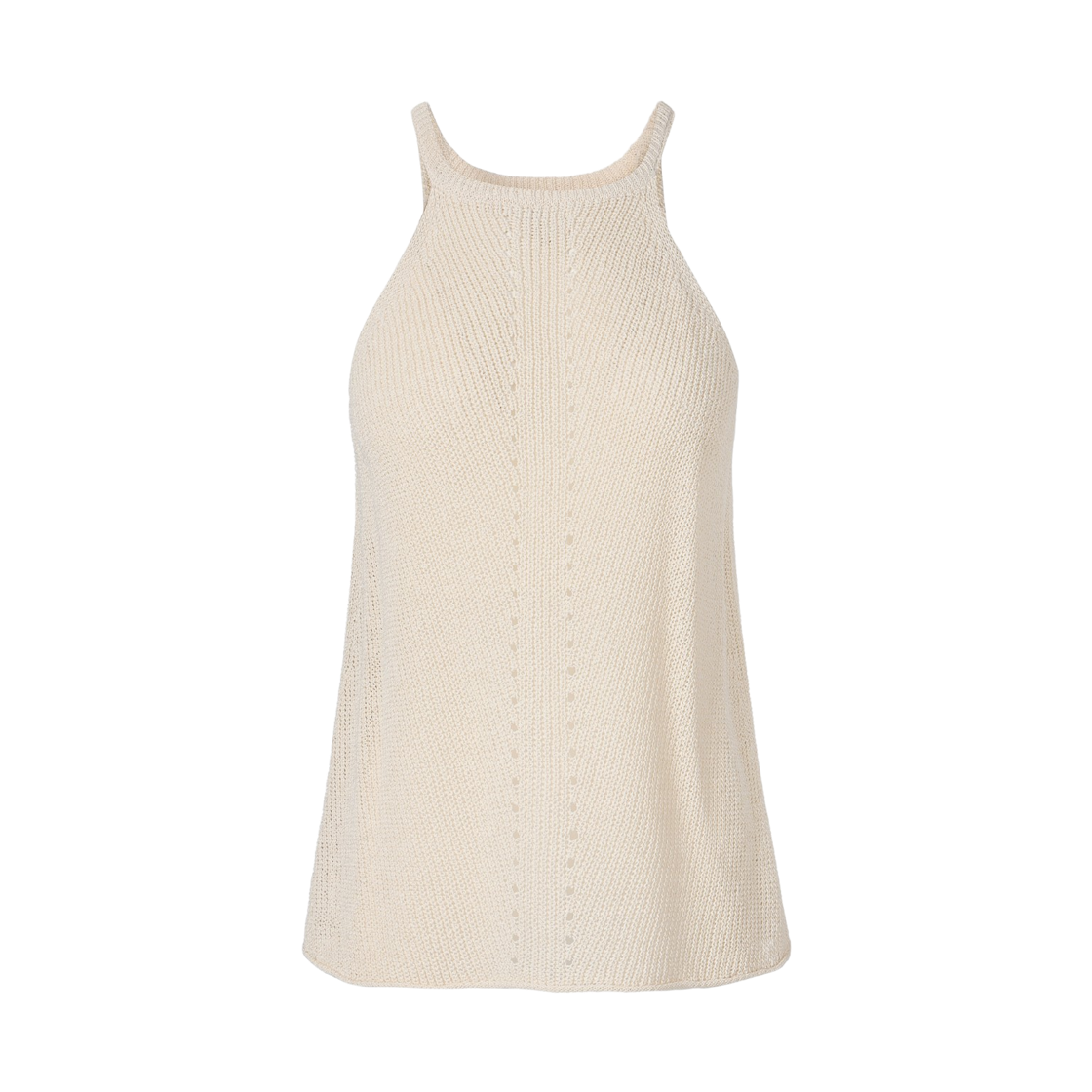 KM-26SS-SW02IV (W) KUME Loosely Knitted Halter Knit Top - Ivory