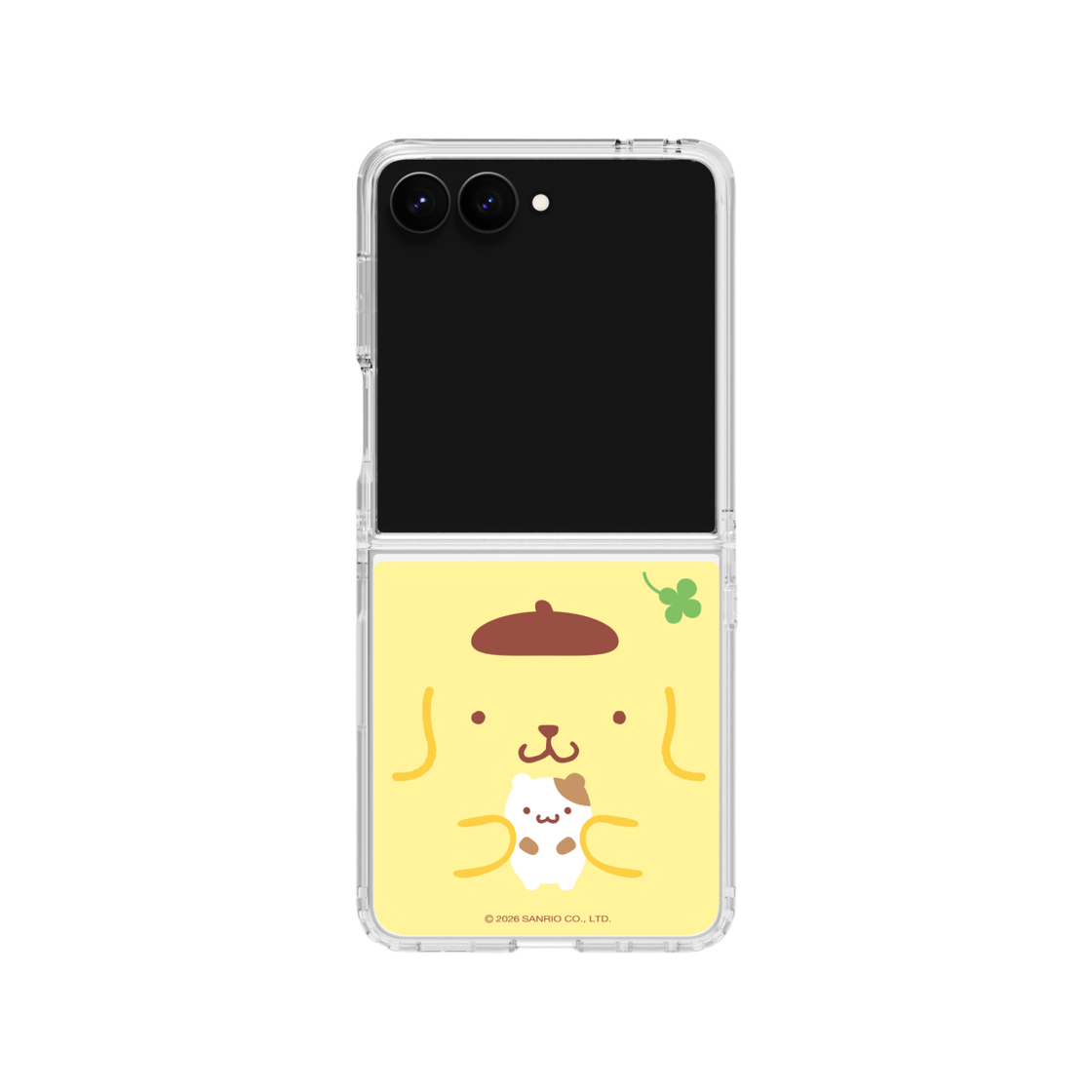 에스엘비에스 폼폼푸린 얼굴 클리어 마그넷 케이스 for Galaxy Z Flip7 Flip8(POMPOMPURIN Face Clear Magnet Case for Galaxy Z Flip7)