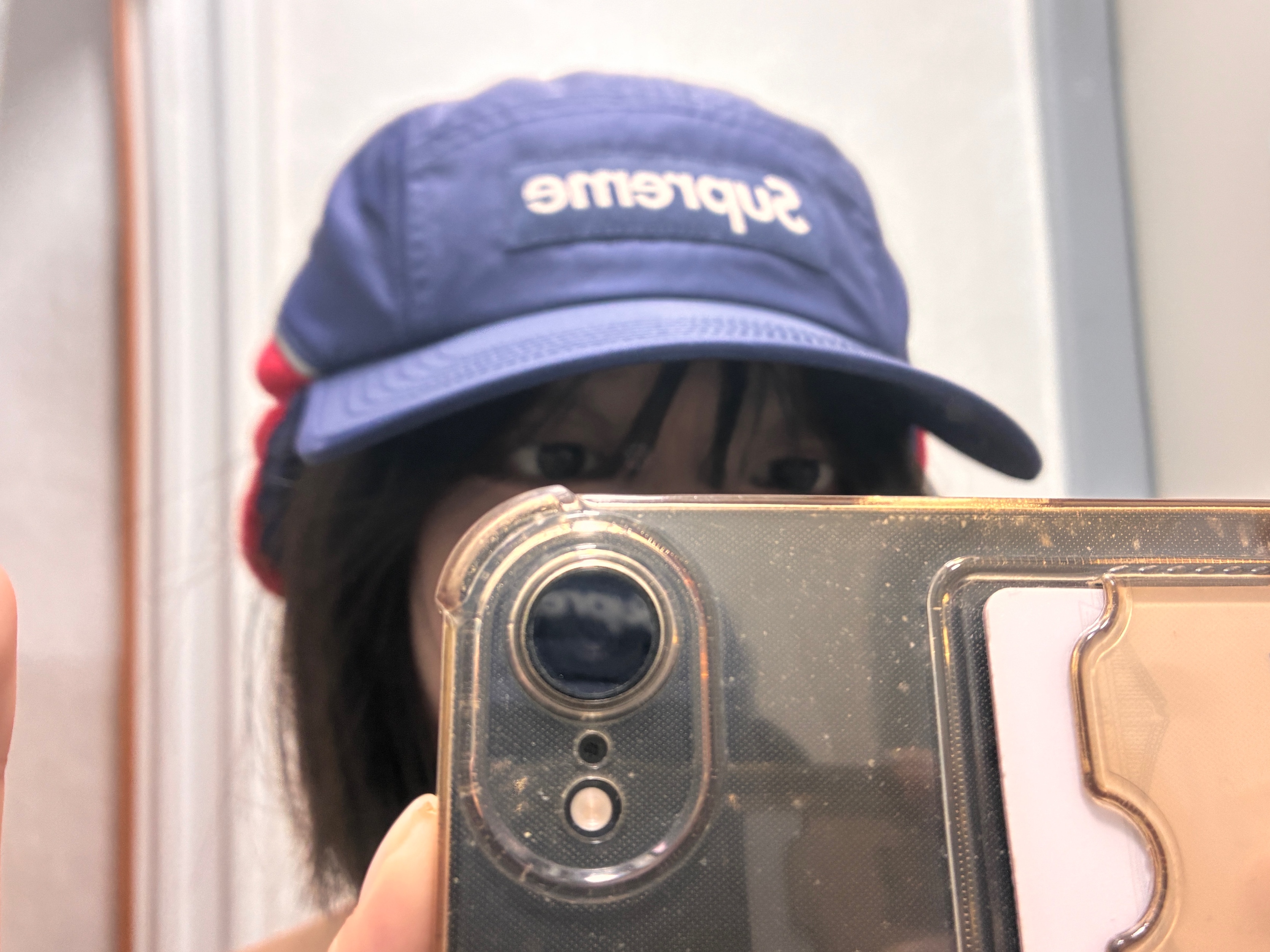 Supreme Polartec Lined Packable Earflap Camp Cap Navy - 25FW 착용 스타일