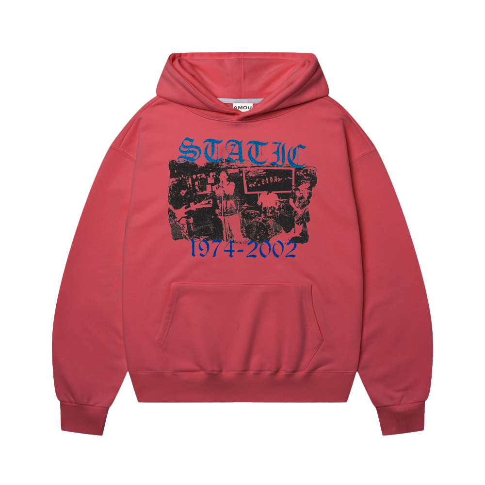 [KREAM 단독] 아모우 스태틱 후디 코랄 레드([KREAM 단독] AMOU Static Hoodie Coral Red)
