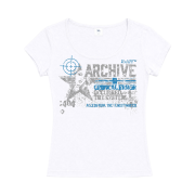 venhit Critical Error U-Neck Slim Fit T-Shirt White