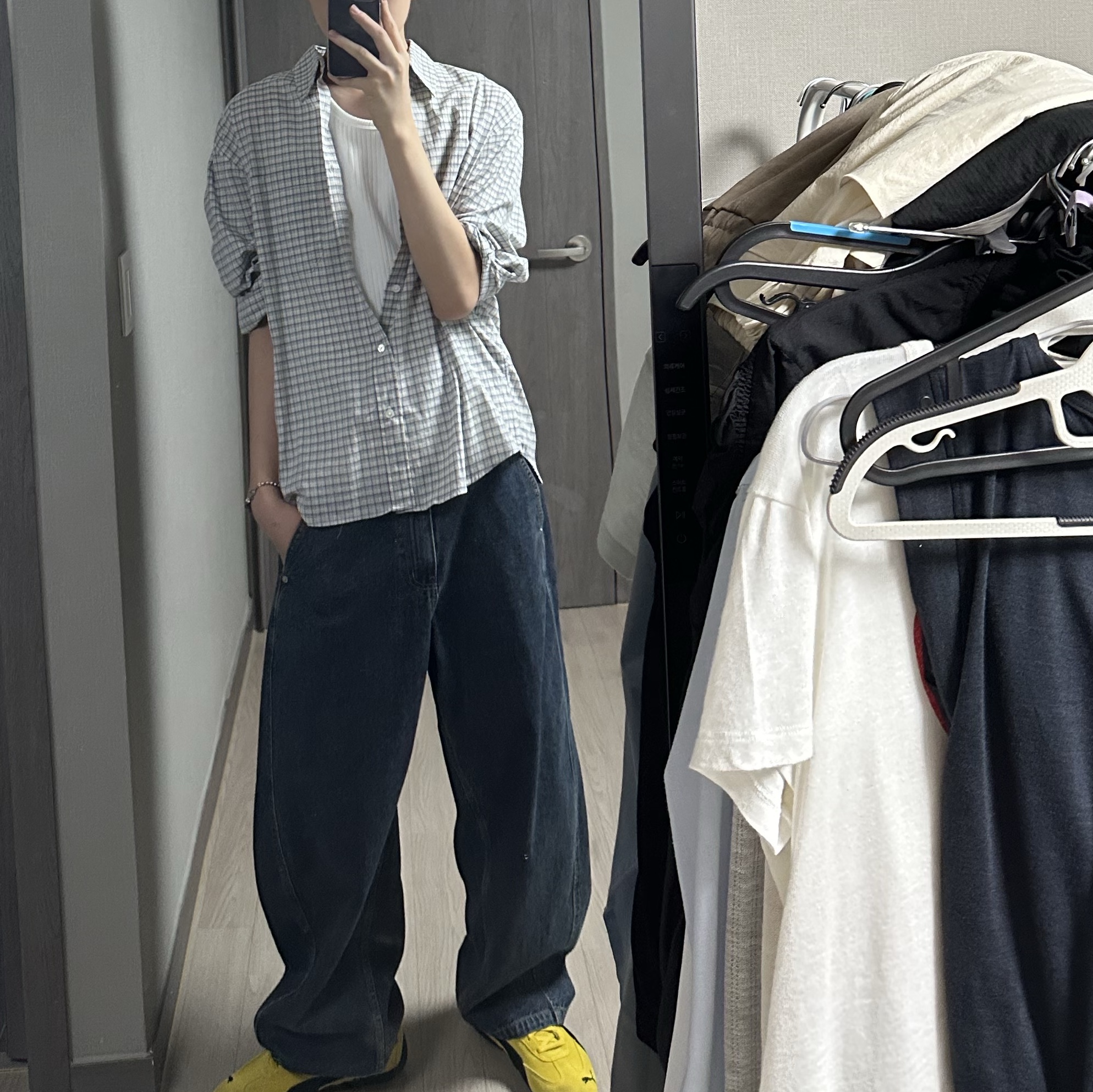 Taw&Toe Flip Flop Zerovity Bio/OG Black, Puma Speedcat OG Pele Yellow Puma Black 착용 스타일 - 2