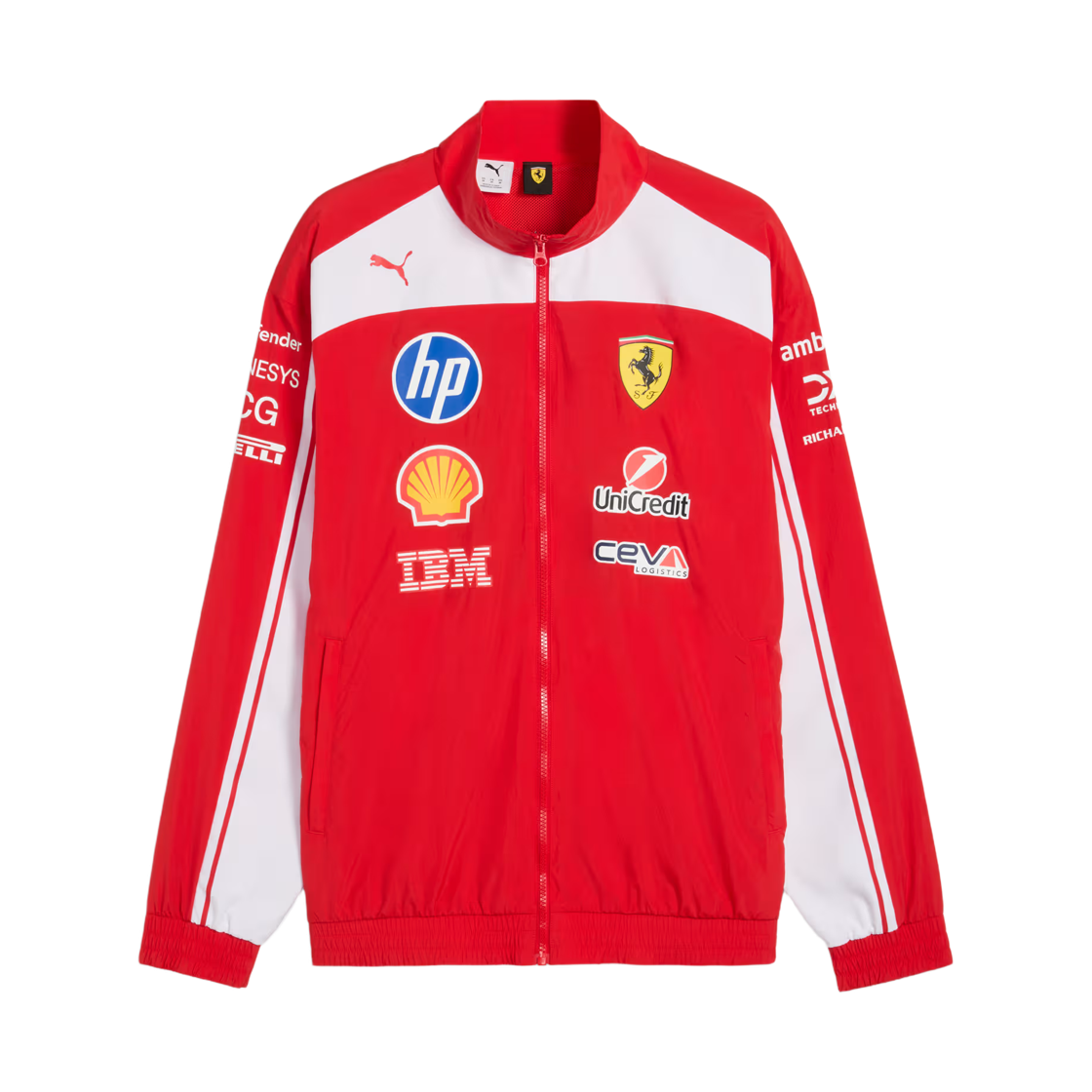 713944-01 Scuderia Ferrari x Puma Replica Drivers Authentic Track Jacket Red