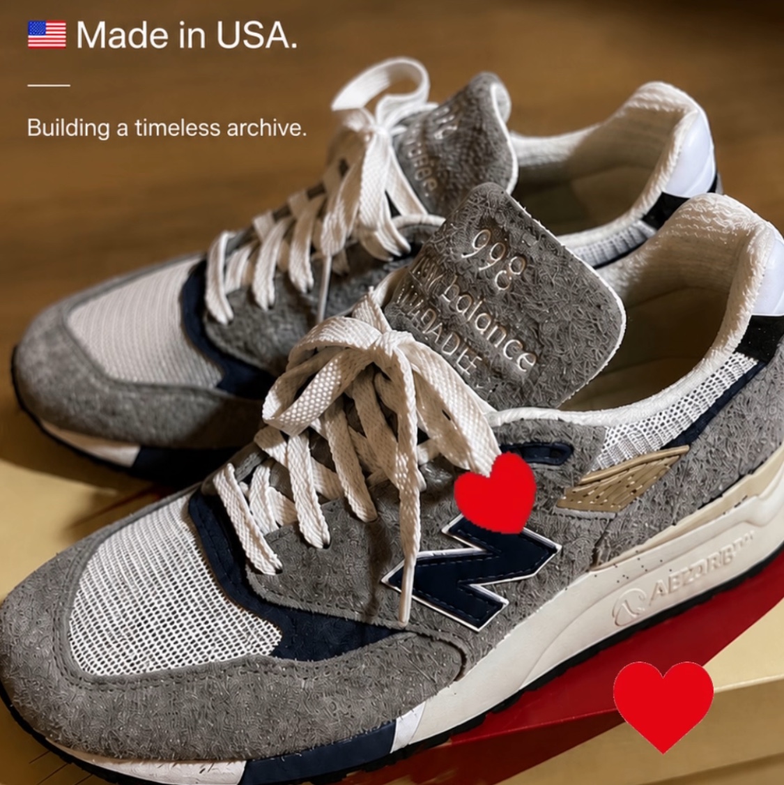 New Balance 998 Made in USA Marblehead Vintage Indigo 착용 스타일