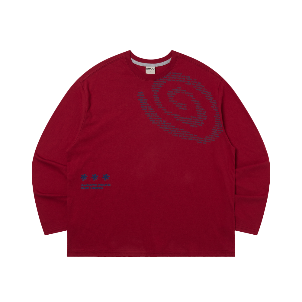 아모우 몰리 쉘 롱슬리브 레드(AMOU Molly Shell Long Sleeve Red)