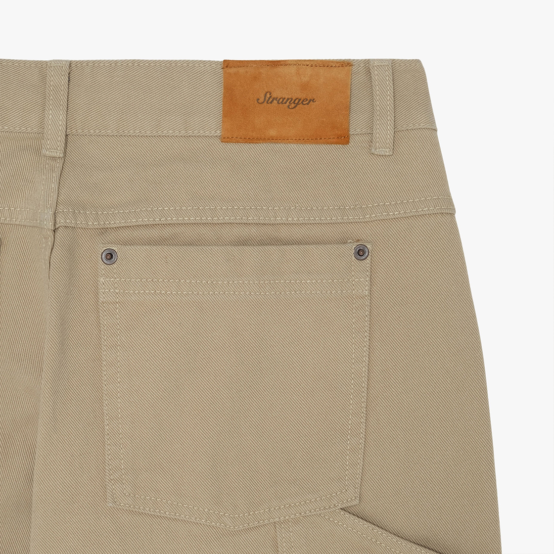 스트레인저 레귤러 핏 코튼 더블니 팬츠 베이지(Stranger Regular Fit Cotton Double Knee Pants (Beige)) - 4