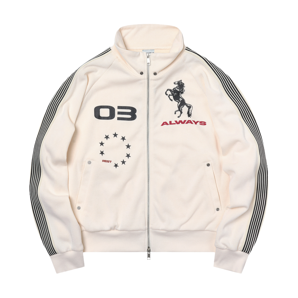 아모우 홀스 트랙 자켓 크림(AMOU Horse Track Jacket Cream)