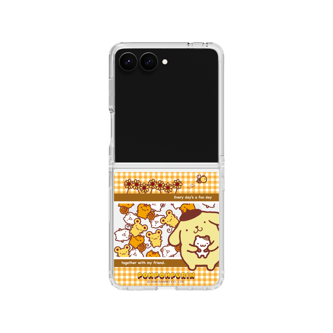 에스엘비에스 폼폼푸린 스낵키 클리어 마그넷 케이스 for Galaxy Z Flip7 Flip8(POMPOMPURIN Snacky Clear Magnet Case for Galaxy Z Flip7)