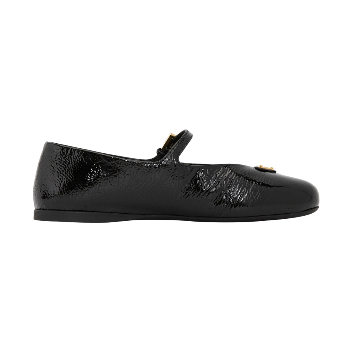 [17% 쿠폰] (W) 프라다 나플락 페이턴트 레더 발레리나 블랙([17% 쿠폰] (W) Prada Naplak Patent Leather Ballerinas Black) - 5