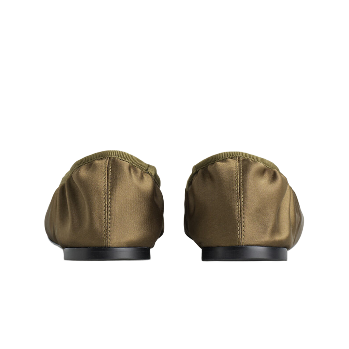 (W) 코스 새틴 발레 플랫 카키((W) COS Satin Ballet Flats Khaki) - 3