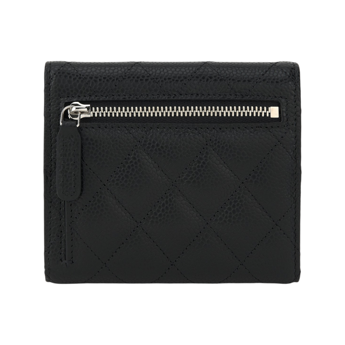 샤넬 클래식 스몰 플랩 지갑 그레인드 카프스킨 & 실버 메탈 블랙(Chanel Small Classic Flap Wallet Grained Calfskin & Silver Black) - 2