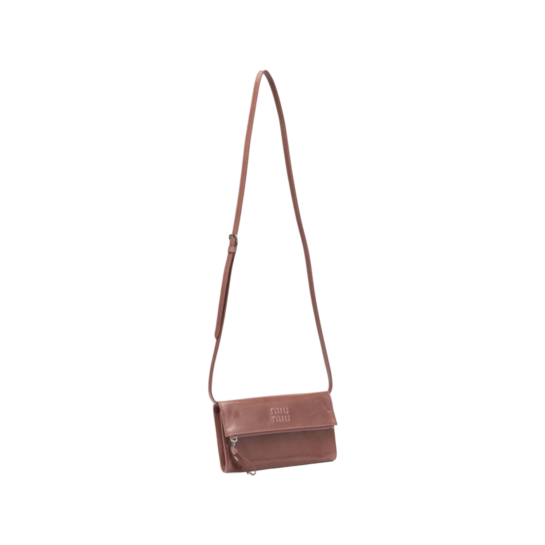 미우 미우 숄더 스트랩 레더 파우치 핑크(Miu Miu Shoulder Strap Leather Pouch Pink) - 2