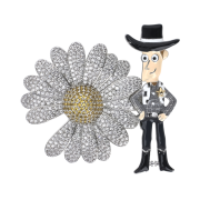 Casetify x Peaceminusone x Toy Story The First Fan Daisy Jewel Pin - Online Exclusive