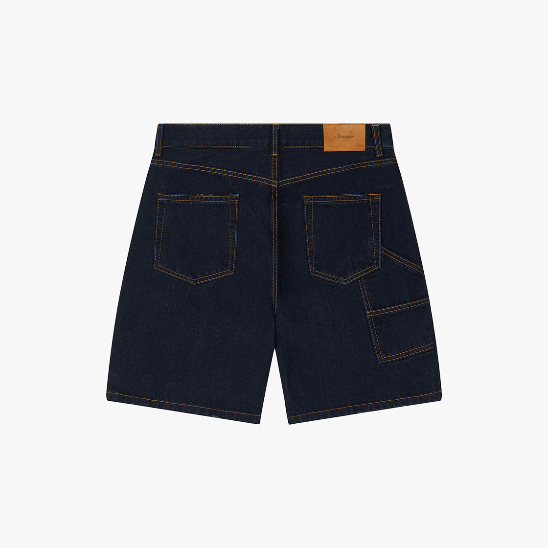 스트레인저 레귤러 핏 데님 반바지 네이비(Stranger Regular Fit Denim Half Pants (Navy)) - 2