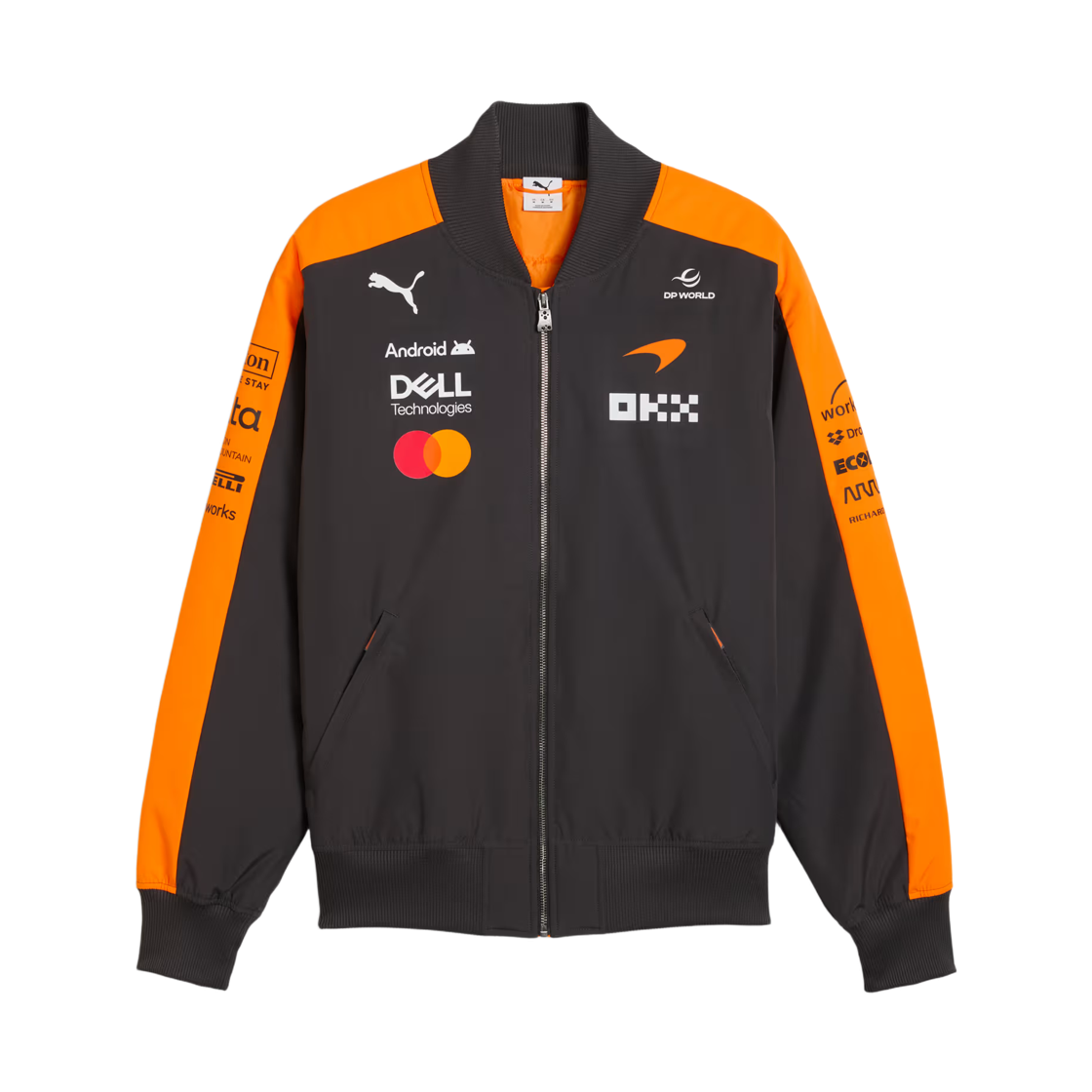 맥라렌 x 푸마 마스터카드 F1 팀 레플리카 봄버 재킷 파파야(McLaren x Puma Mastercard F1 Team Replica Bomber Jacket Papaya)