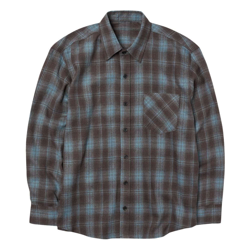 아모우 코어 플란넬 셔츠 브라운(AMOU Core Flannel Shirts Brown) - 1