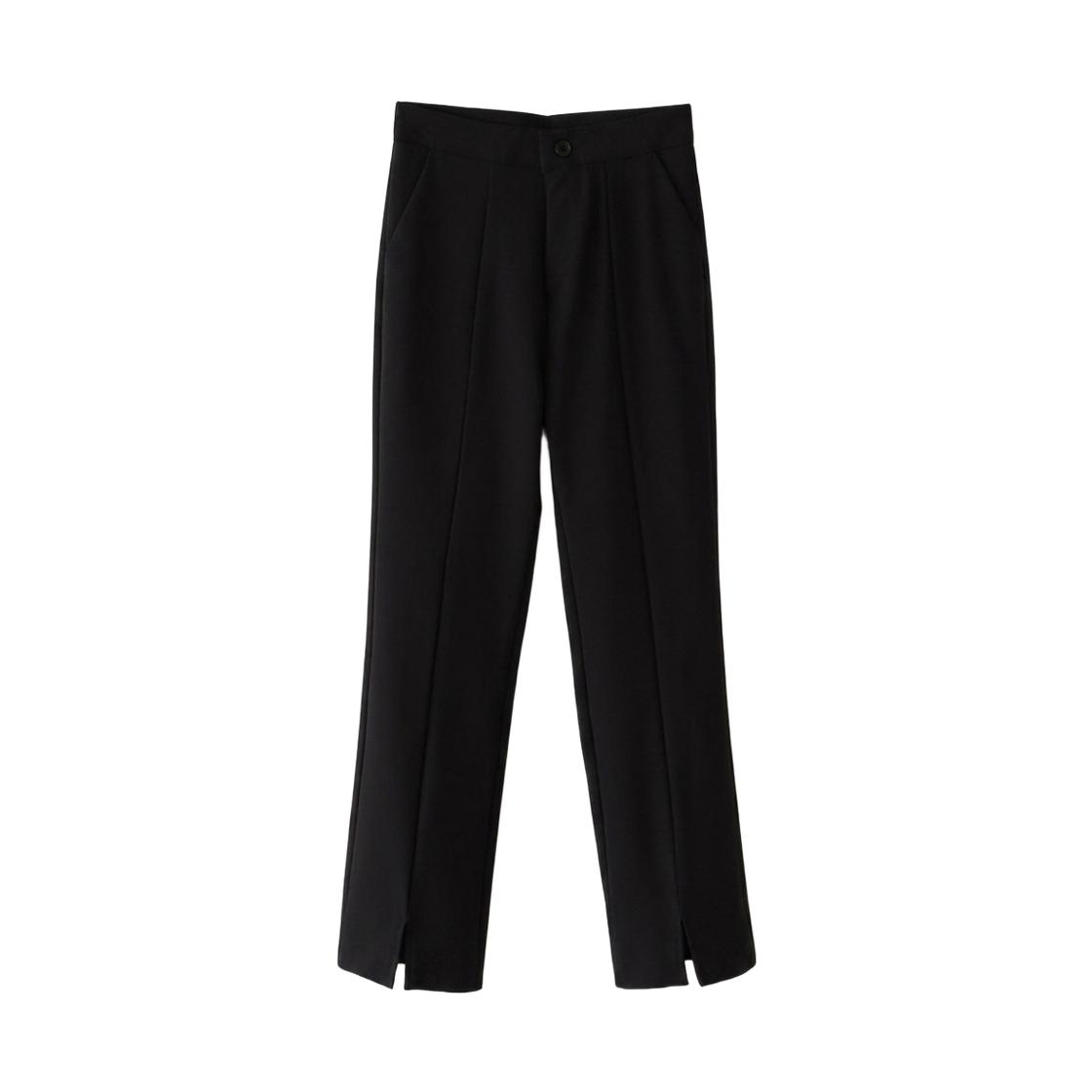 GW9215 GCLIP Secret Banding Frontline Slit Semi Bootcut Slacks