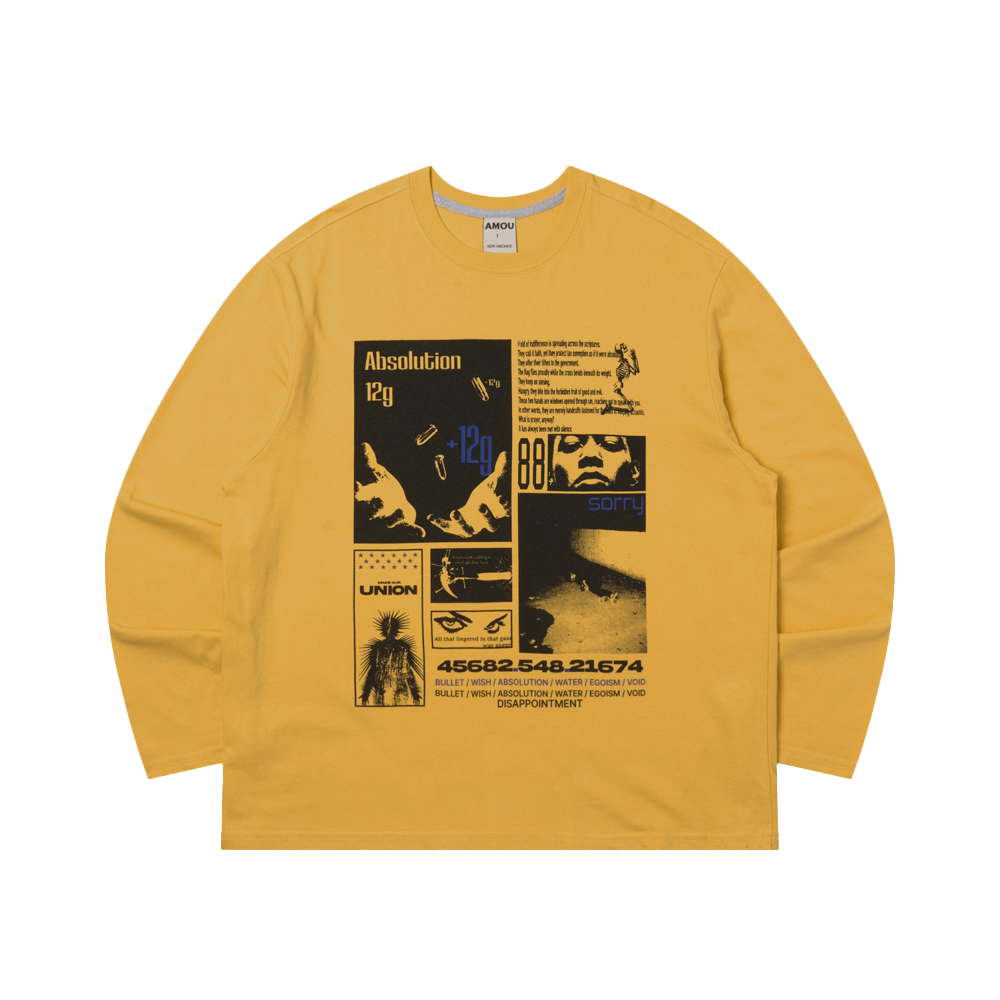 [KREAM 단독] 아모우 12그램 롱슬리브 옐로우([KREAM 단독] AMOU 12 gram Long Sleeve Yellow)