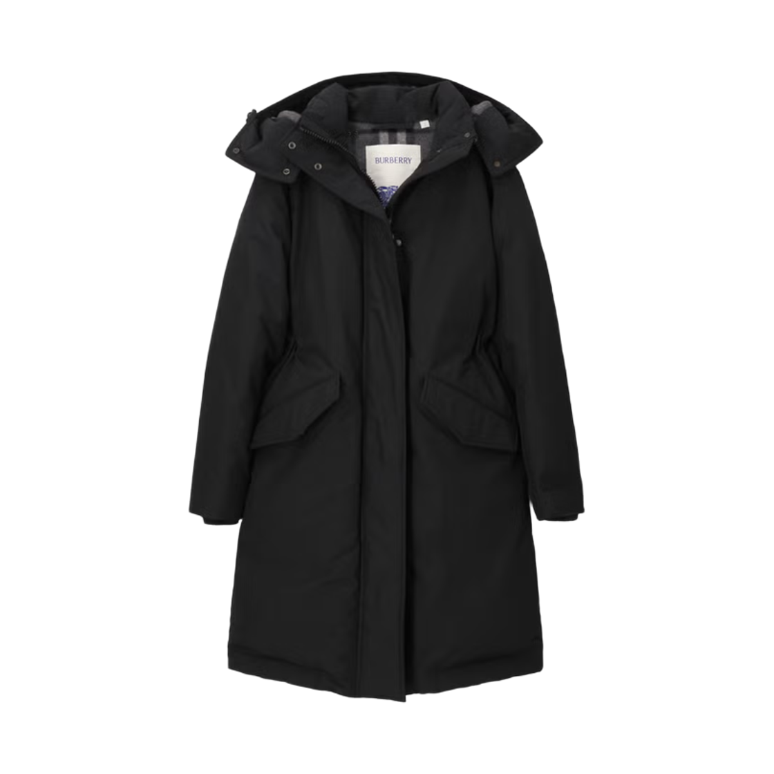 8112063 (W) Burberry Leyburn Logo Patch Down Jacket Black