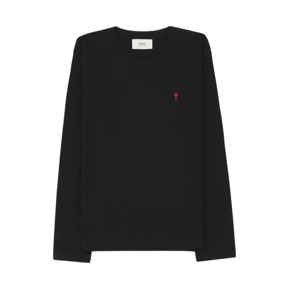 아미 스몰 하트 로고 롱슬리브 티셔츠 블랙(AMI de Coeur Long Sleeves T-Shirt Black)