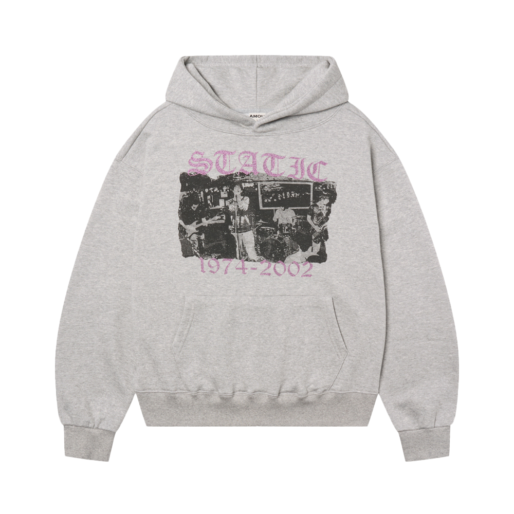 아모우 스태틱 후디 그레이(AMOU Static Hoodie Gray)