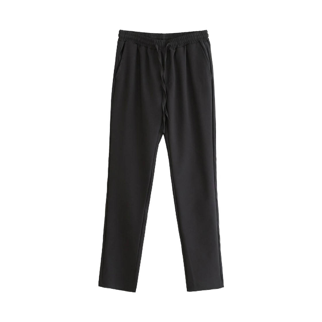 GW3901 GCLIP String Banding Span Black Slacks