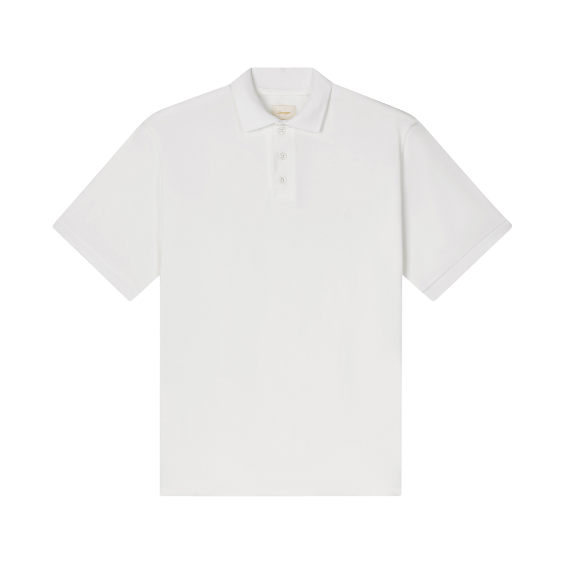 스트레인저 레귤러 핏 실켓 코튼 폴로 셔츠 화이트(Stranger Regular Fit Silket Cotton Polo Shirt (White))