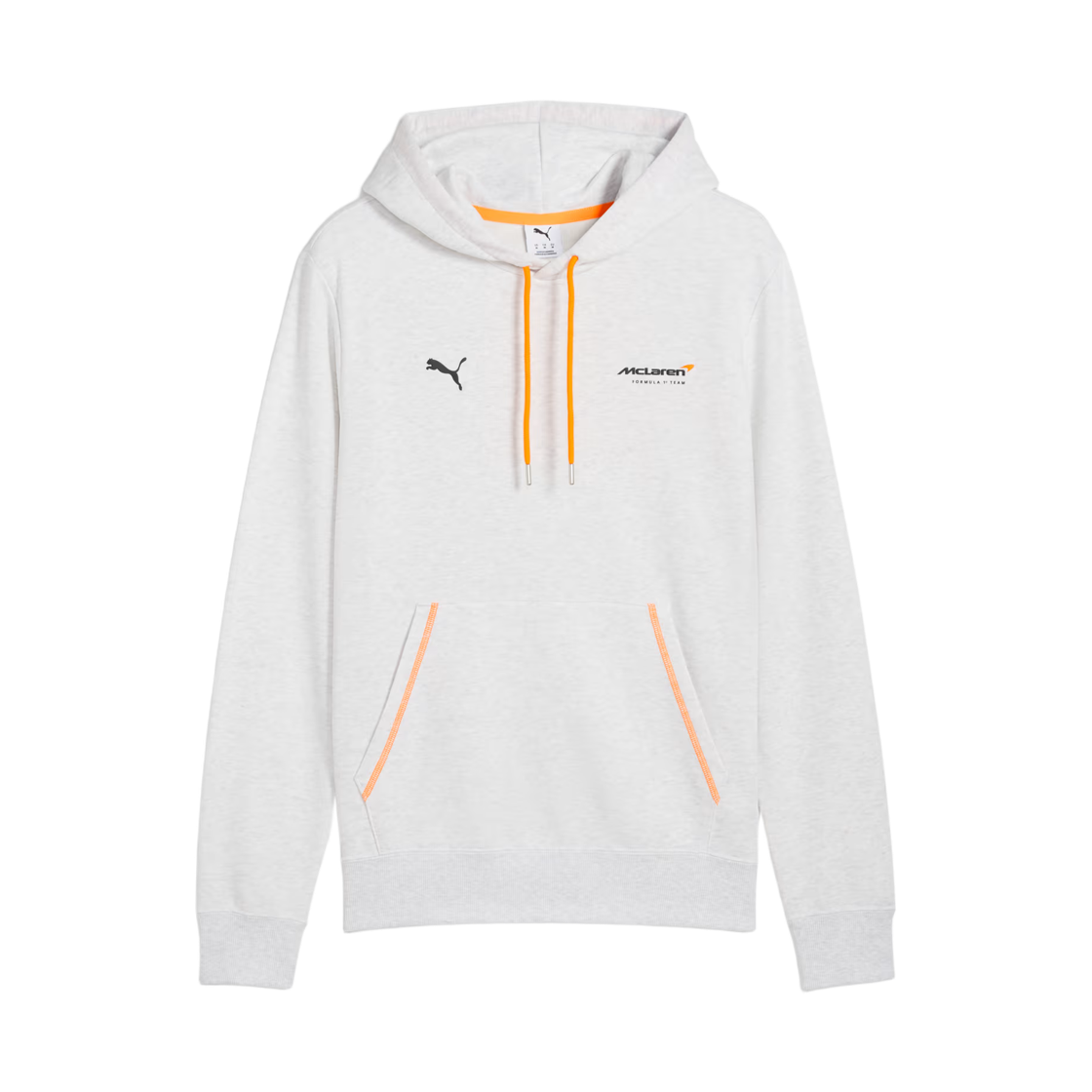 맥라렌 x 푸마 마스터카드 F1 팀 그래픽 후디 화이트 글로우 헤더(McLaren x Puma Mastercard F1 Team Graphic Hoodie White Glow Heather)