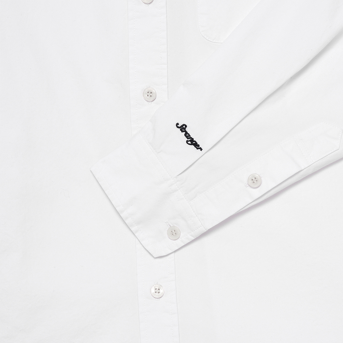 스트레인저 릴렉스 핏 뉴욕 심볼 코튼 셔츠 화이트(Stranger Relaxed Fit Ny Symbol Cotton Shirt (White)) - 4